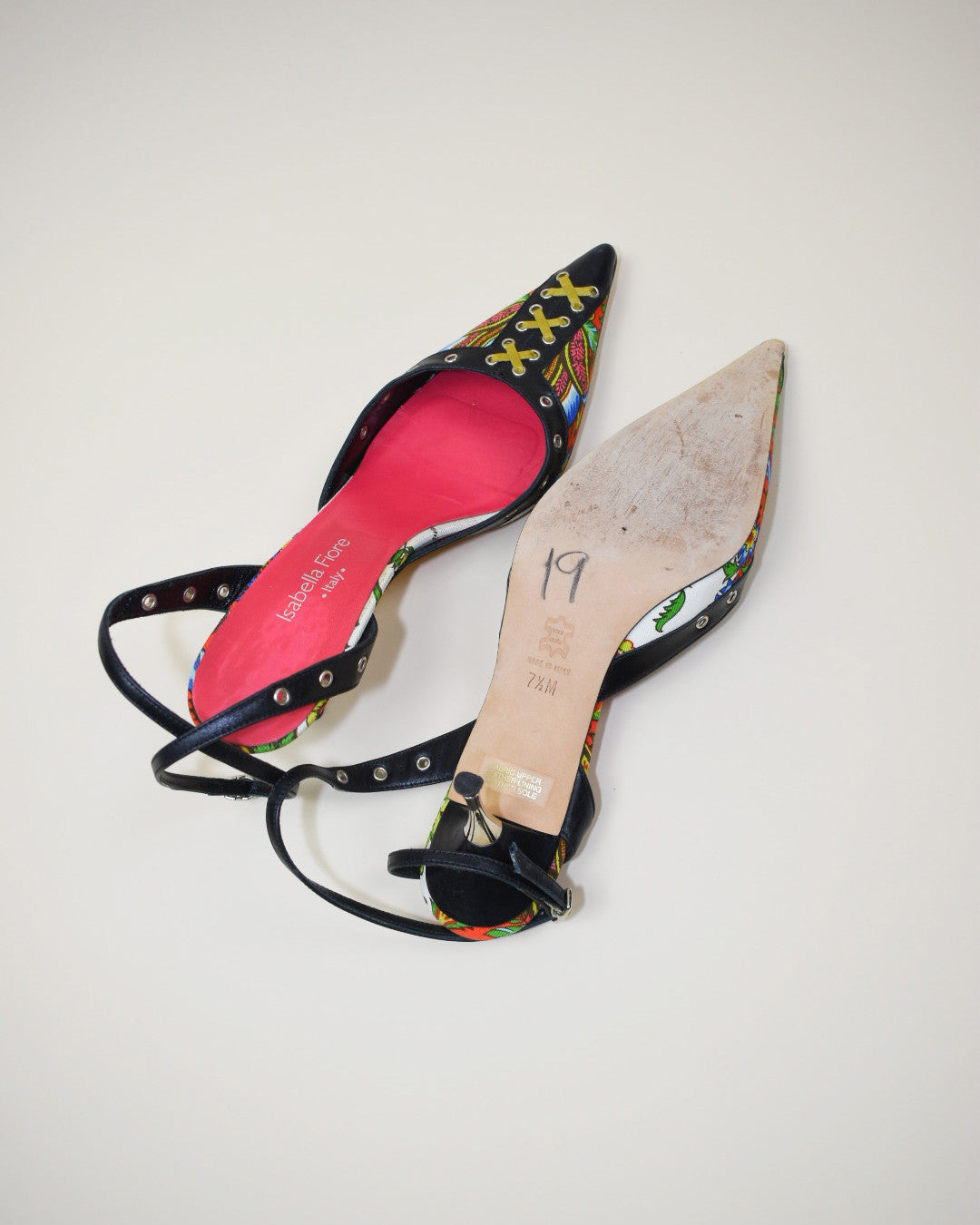 Y2K Studded Strappy Heels - Size 7.5