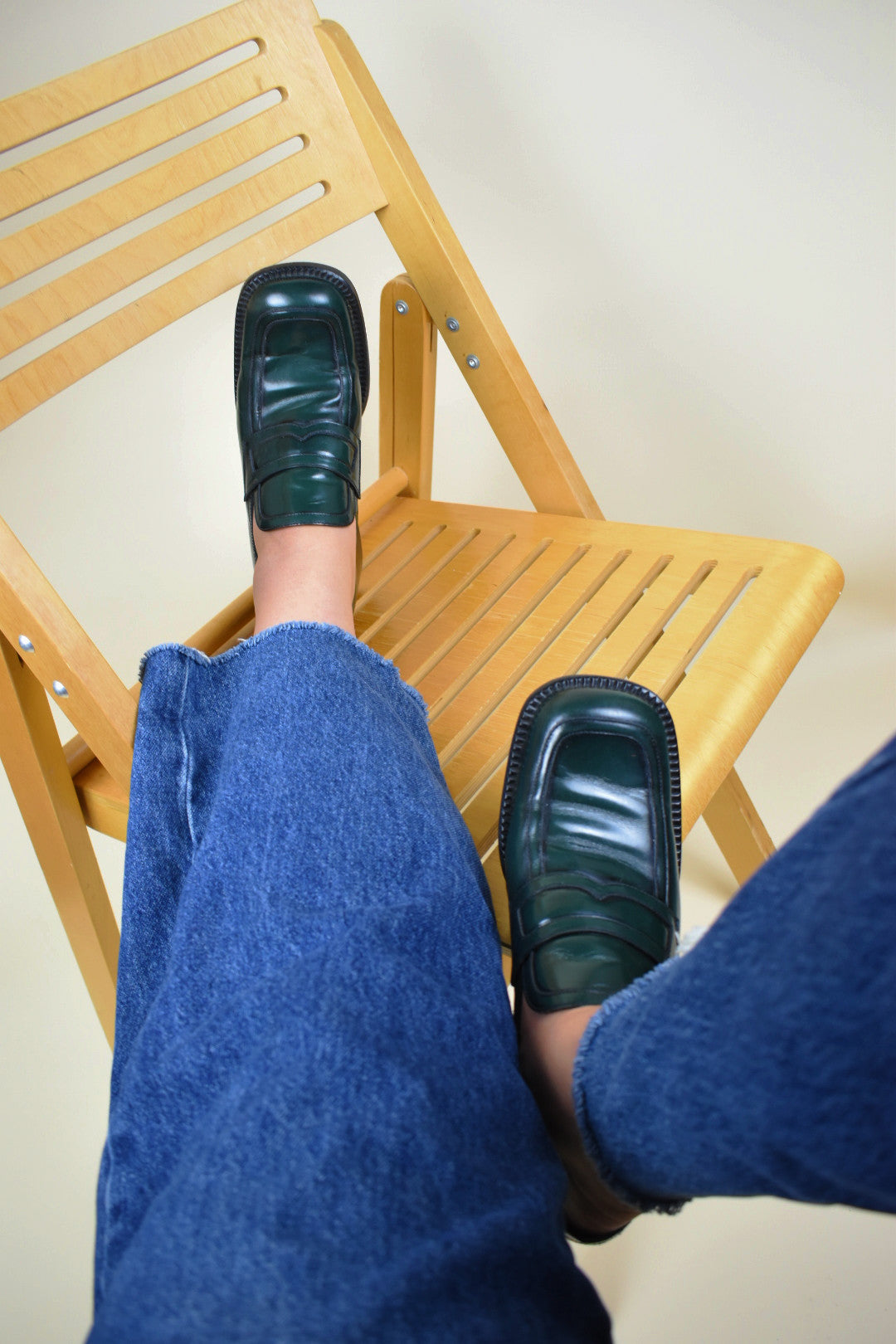 Vintage Green Prada Loafers - Size 39.5, 9