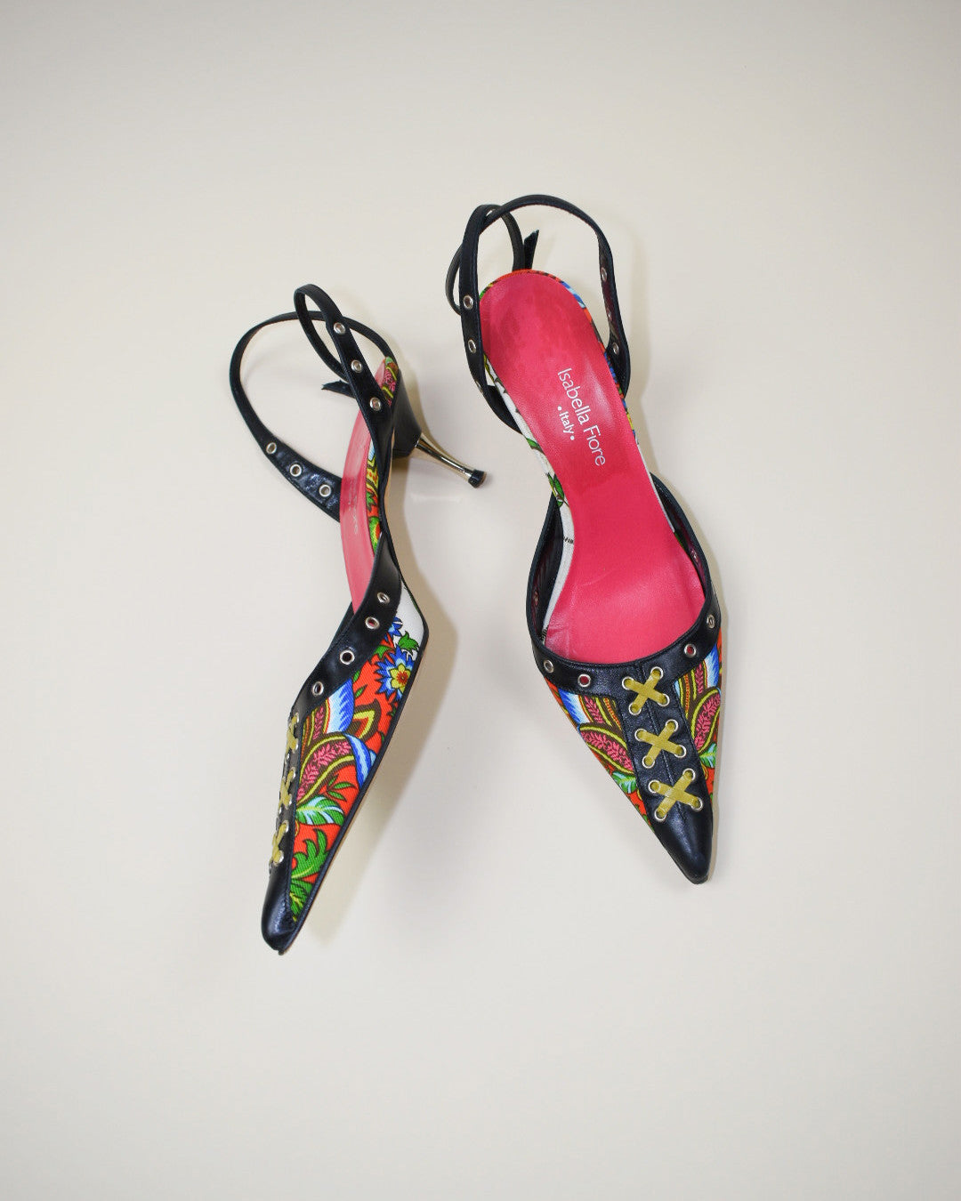 Y2K Studded Strappy Heels - Size 7.5