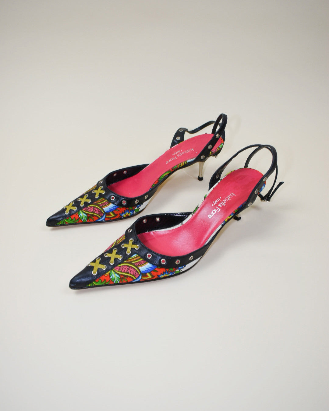 Y2K Studded Strappy Heels - Size 7.5