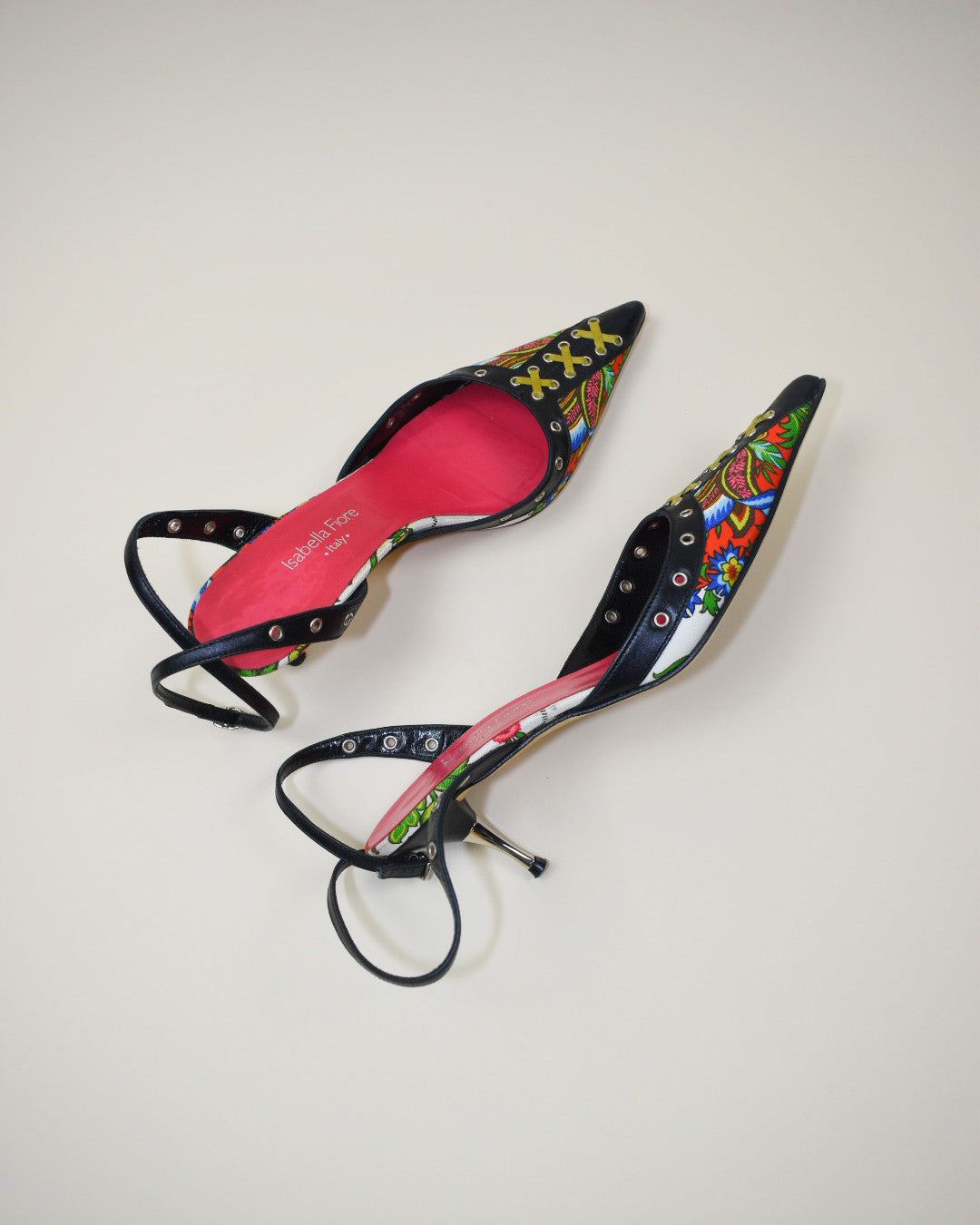 Y2K Studded Strappy Heels - Size 7.5