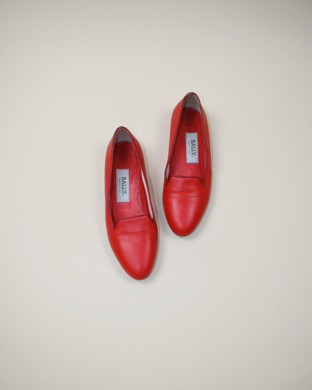 Bally Red Leather Loafers - Size 7