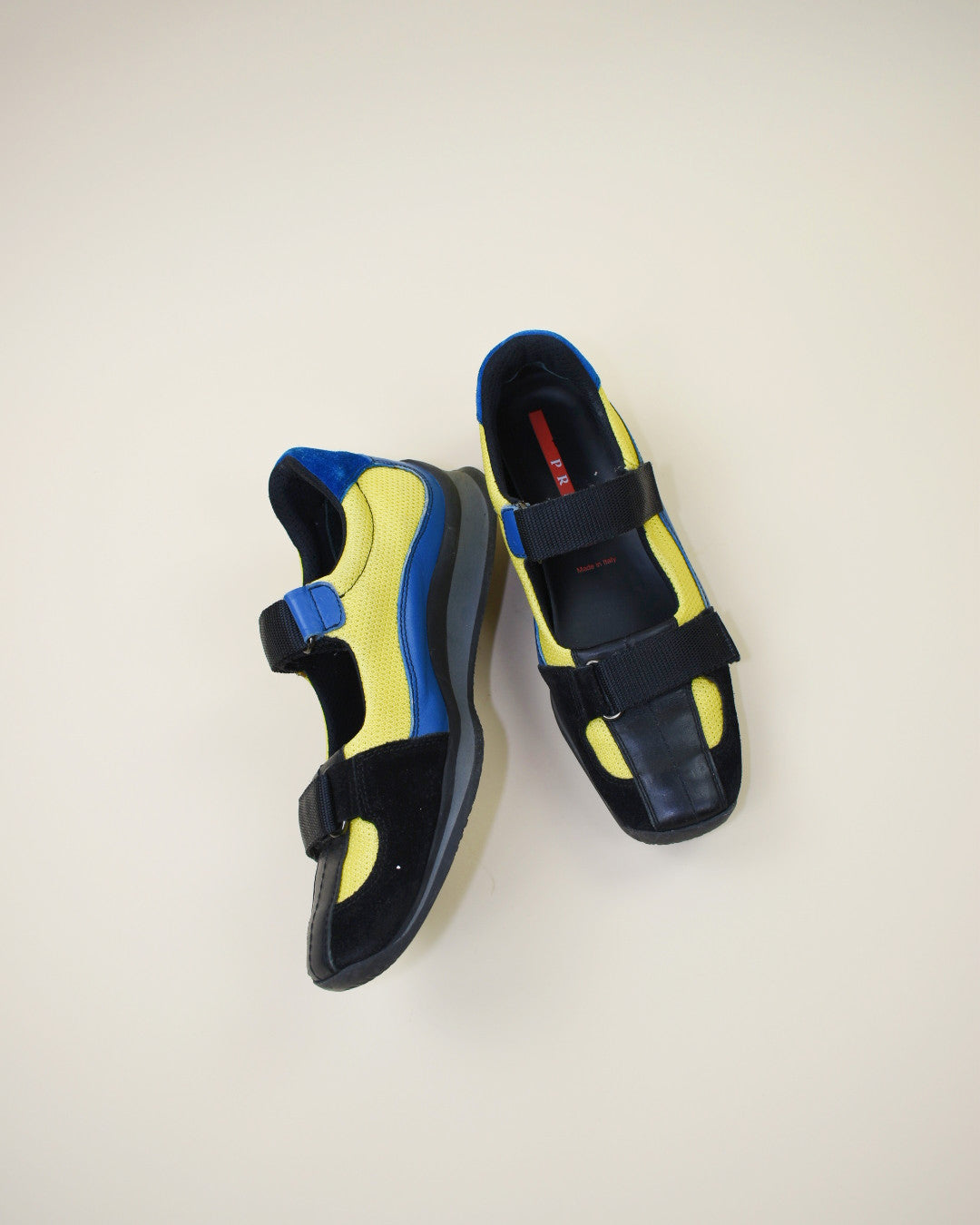 Prada Suede Mary Jane Sneakers - Size 38,7.5