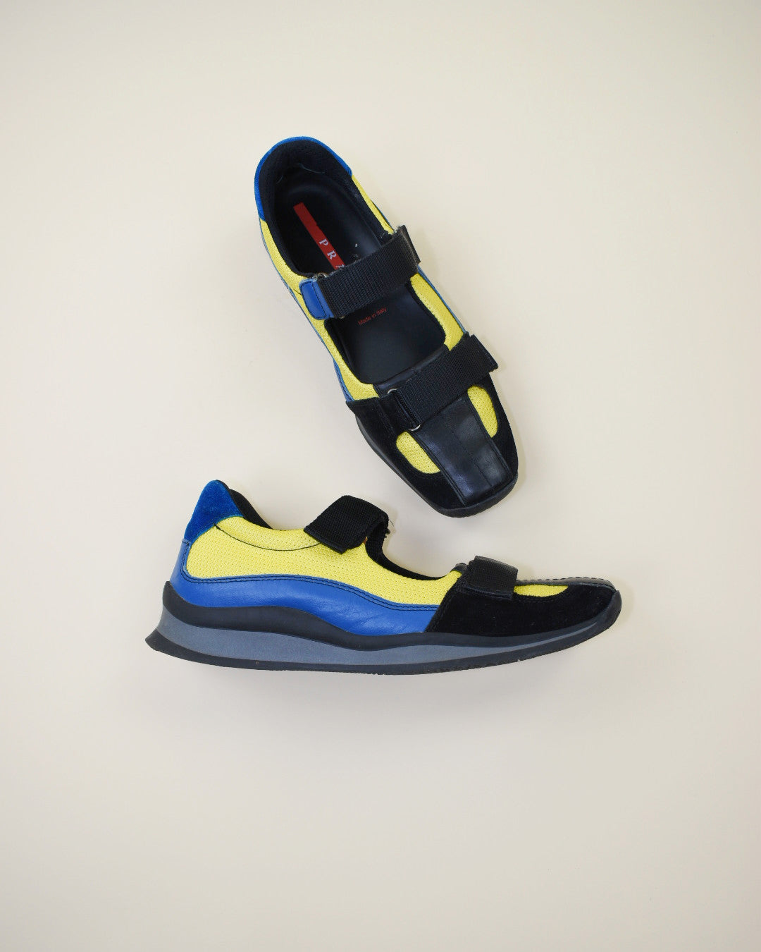 Prada Suede Mary Jane Sneakers - Size 38,7.5