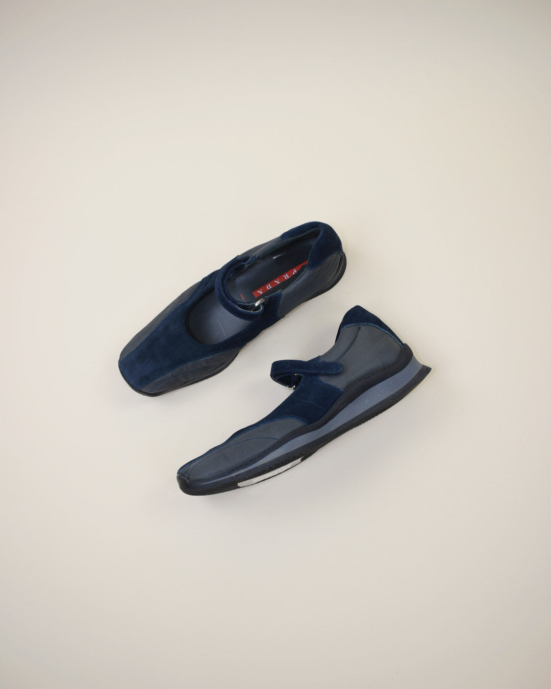 Prada Blue Mary Jane Sneakers - Size 38.5, 8