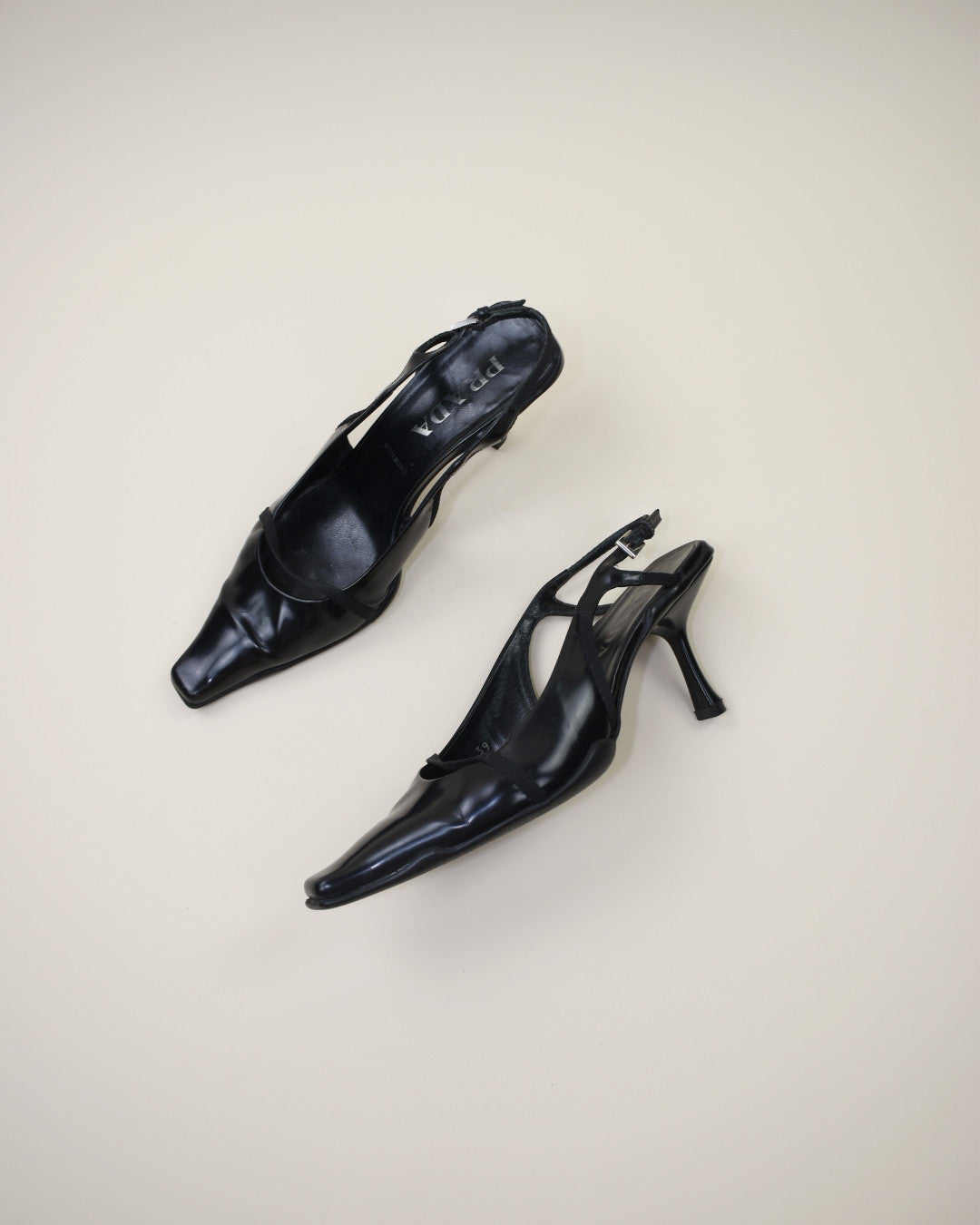 Prada Black Slingback Heels - Size 40, 9.5
