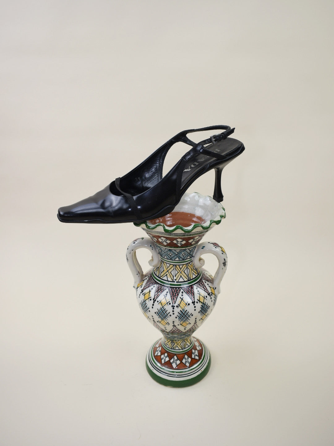 Prada Black Slingback Heels - Size 40, 9.5