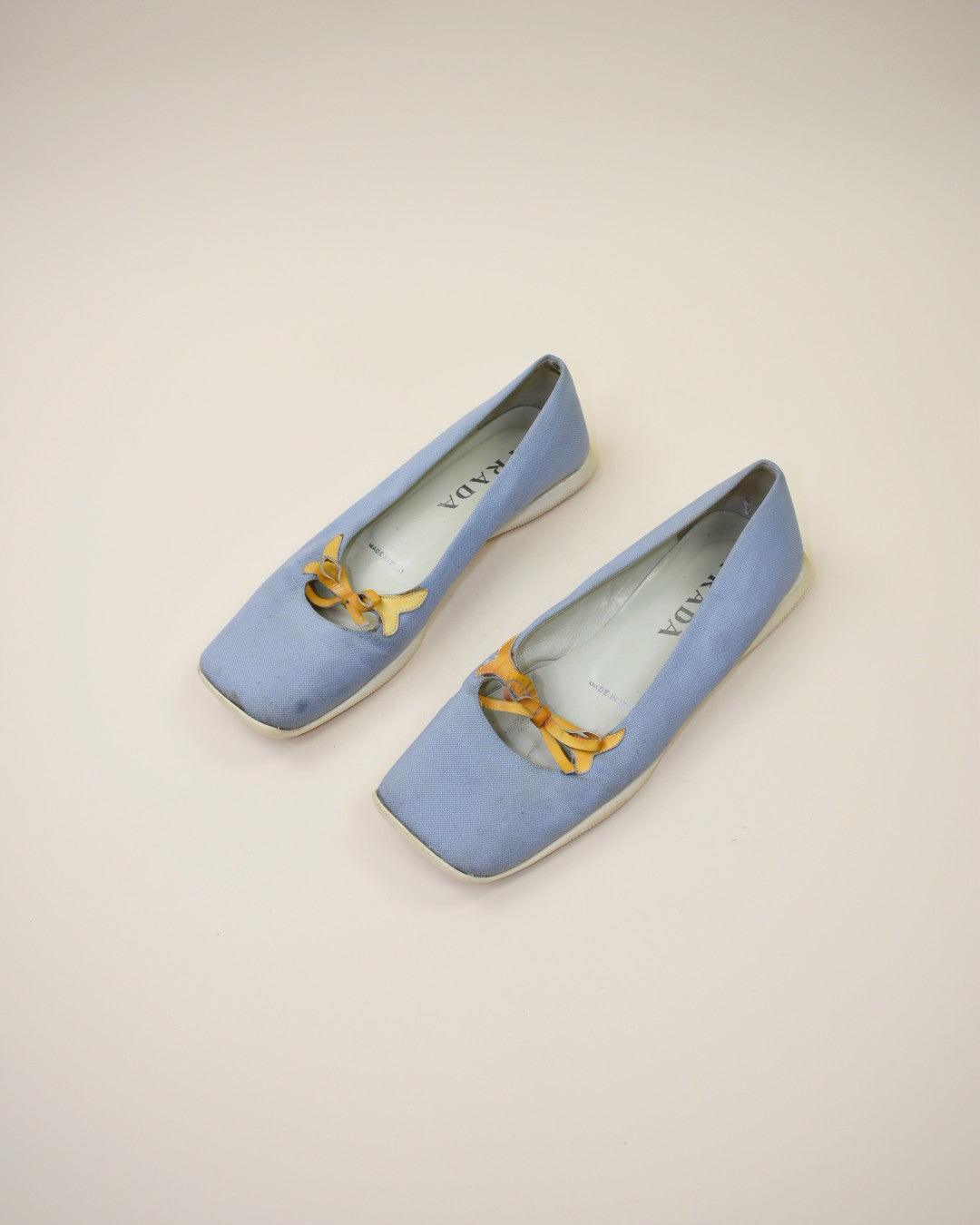 Vintage Prada Blue Flats - Size 38, 7.5