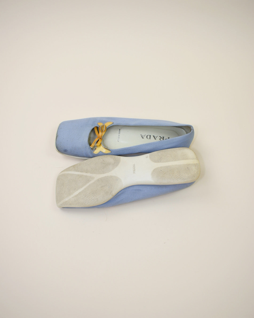 Vintage Prada Blue Flats - Size 38, 7.5