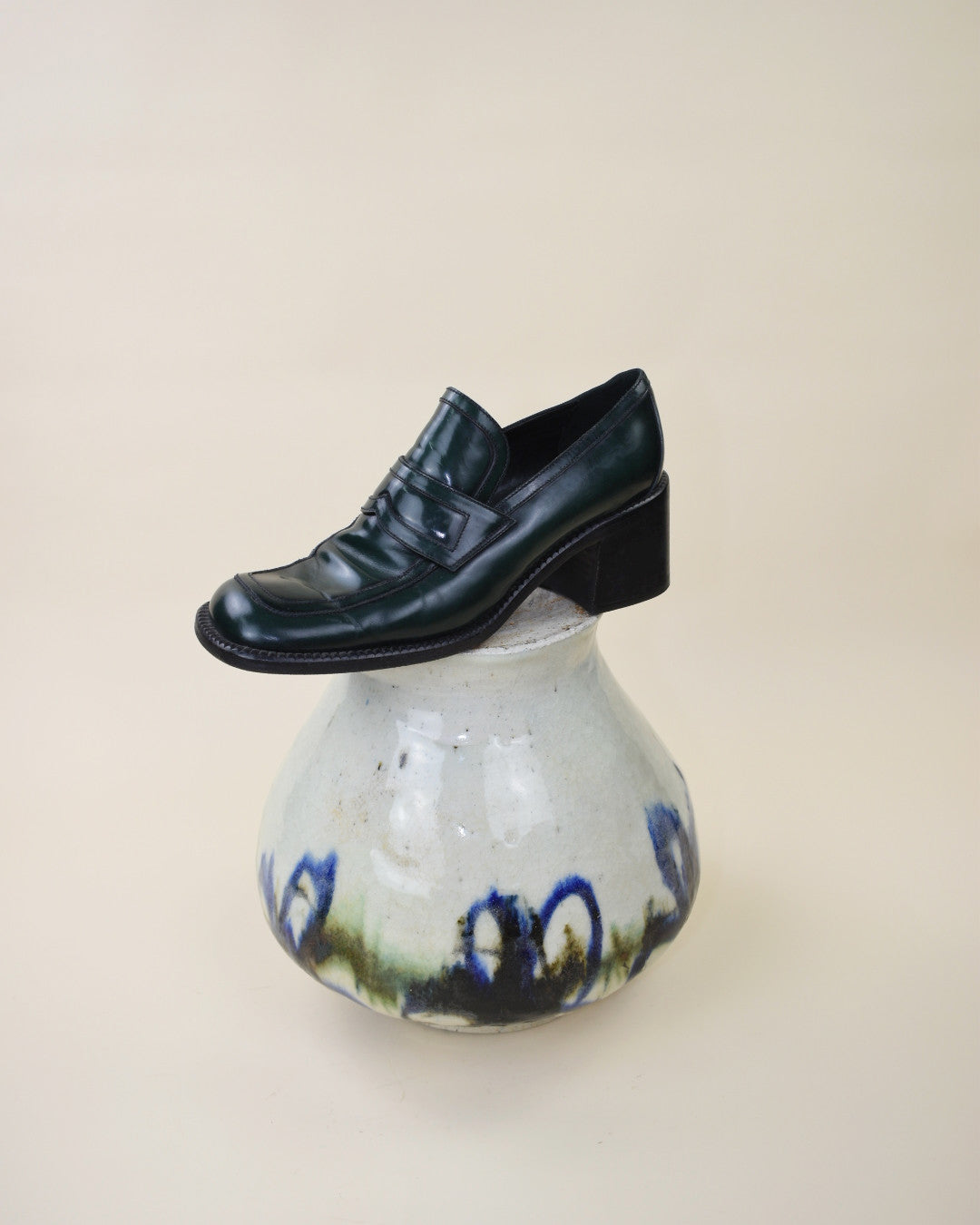 Vintage Green Prada Loafers - Size 39.5,  9