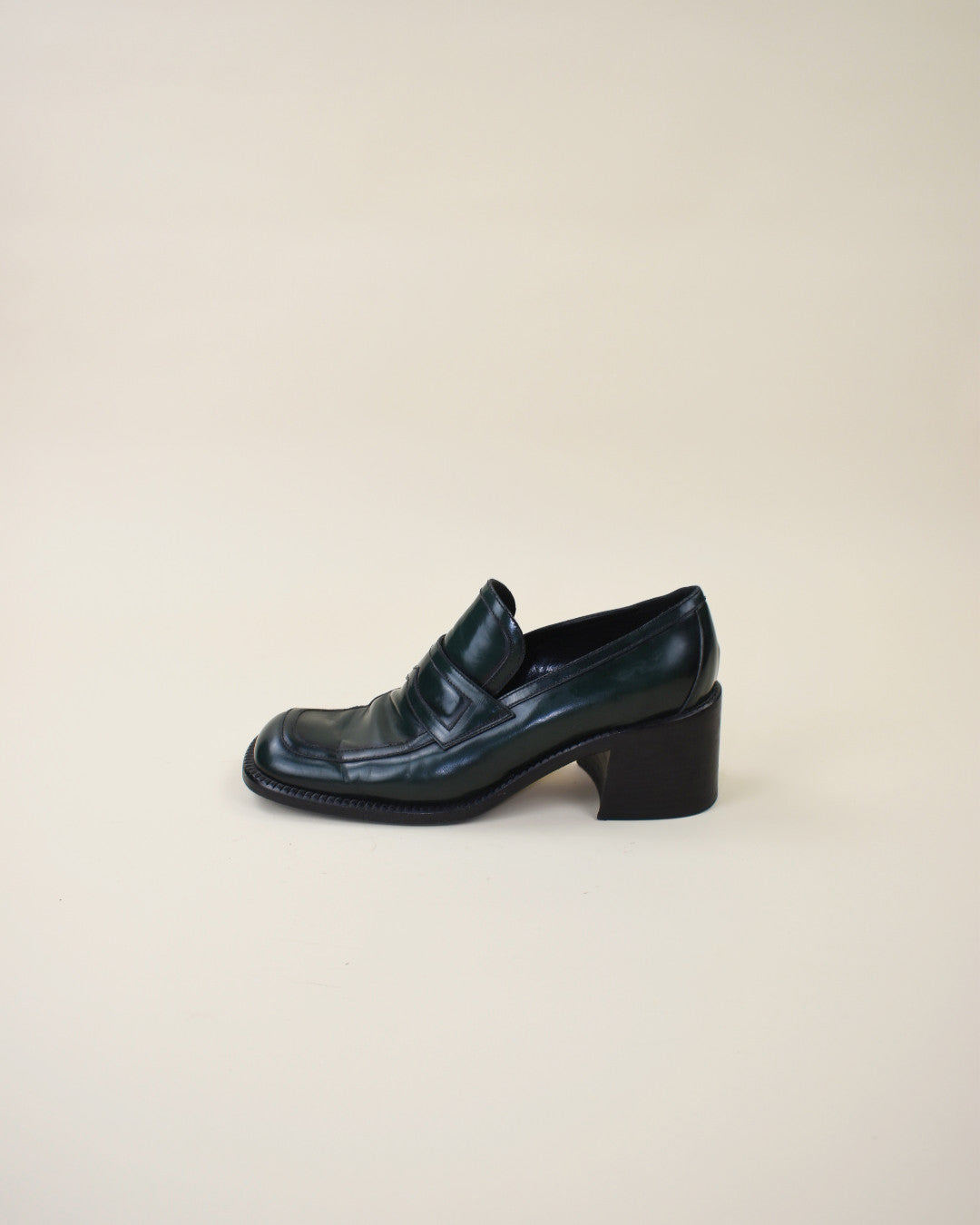 Vintage Green Prada Loafers - Size 39.5,  9