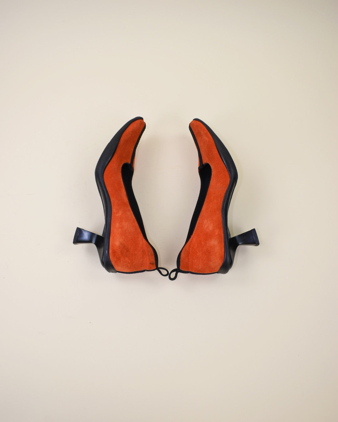 Vintage Prada Orange Suede Heels- Size 38.5, US 8