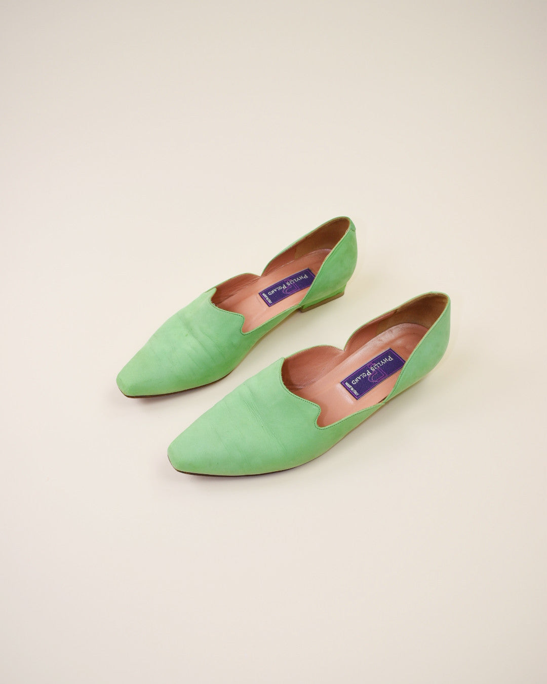 Vintage Green Suede Flats - Size 9.5