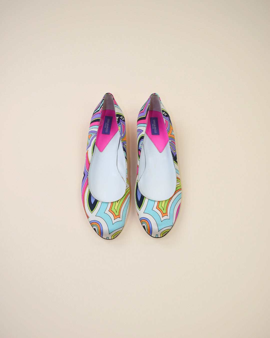 Emilio Pucci Colorful Geometric Flats - Size 7.5