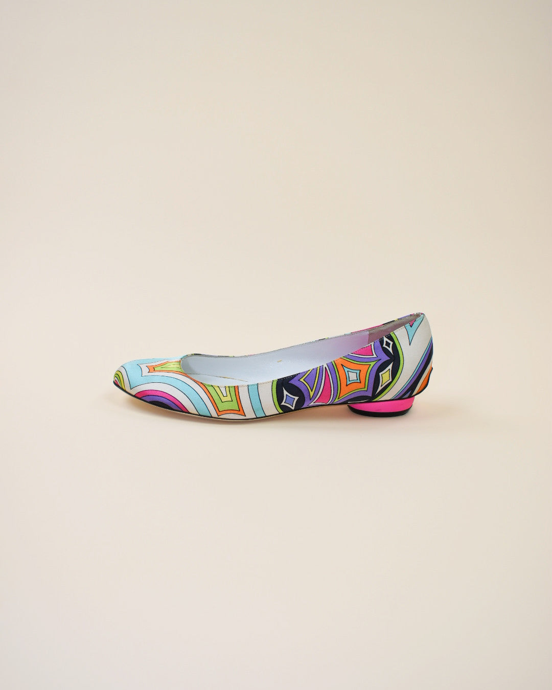 Emilio Pucci Colorful Geometric Flats - Size 7.5
