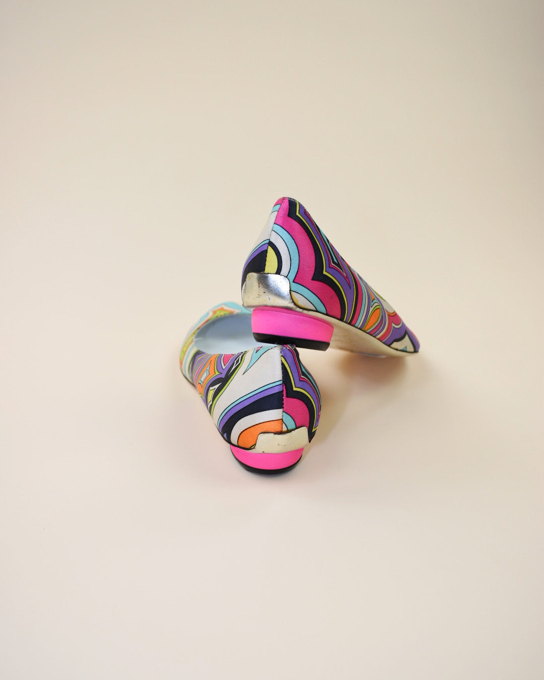 Emilio Pucci Colorful Geometric Flats - Size 7.5