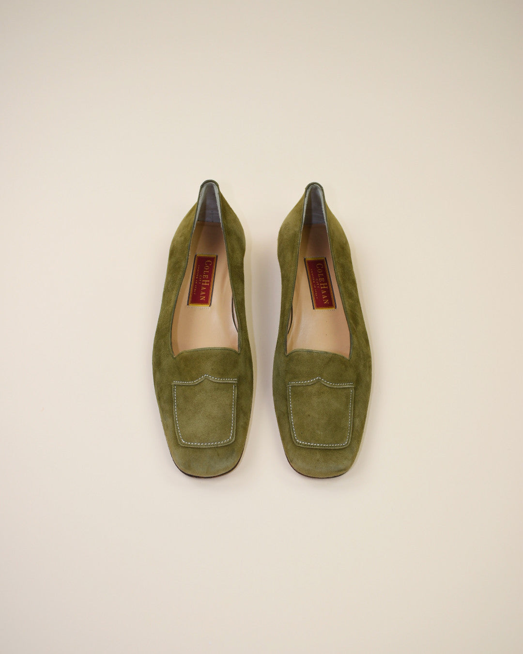Cole Haan Olive Suede Loafers - Size 8.5
