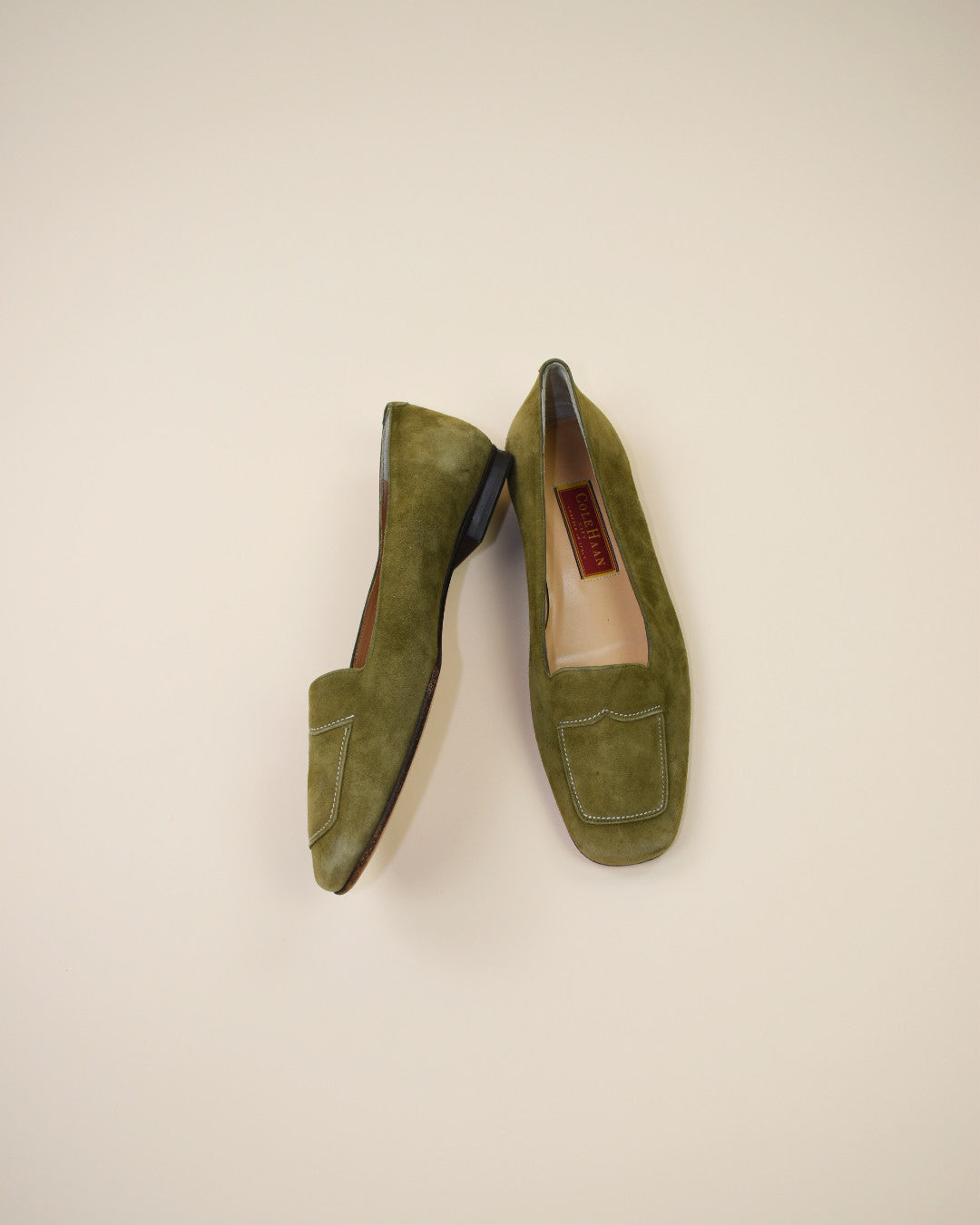 Cole Haan Olive Suede Loafers - Size 8.5