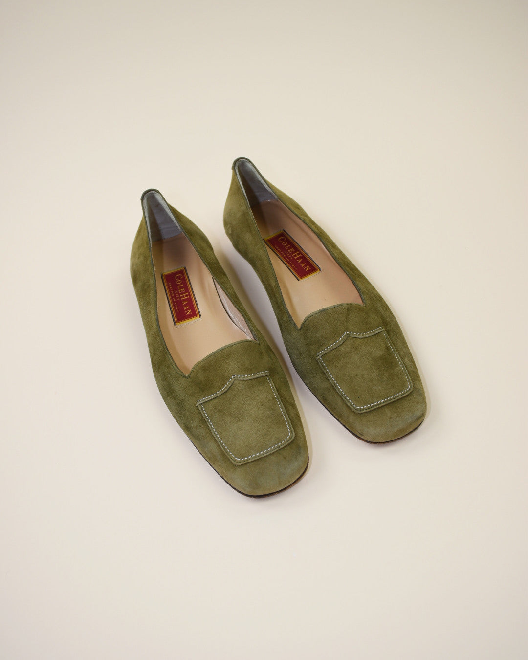 Cole Haan Olive Suede Loafers - Size 8.5