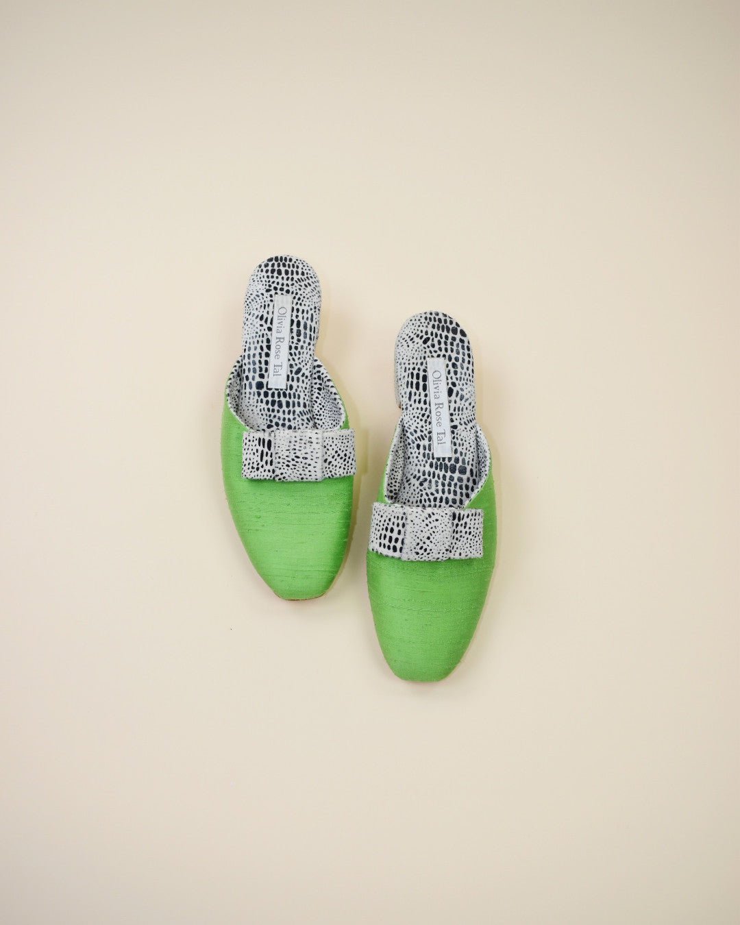 Olivia Rose Tal Silk Mules - Size 8.5