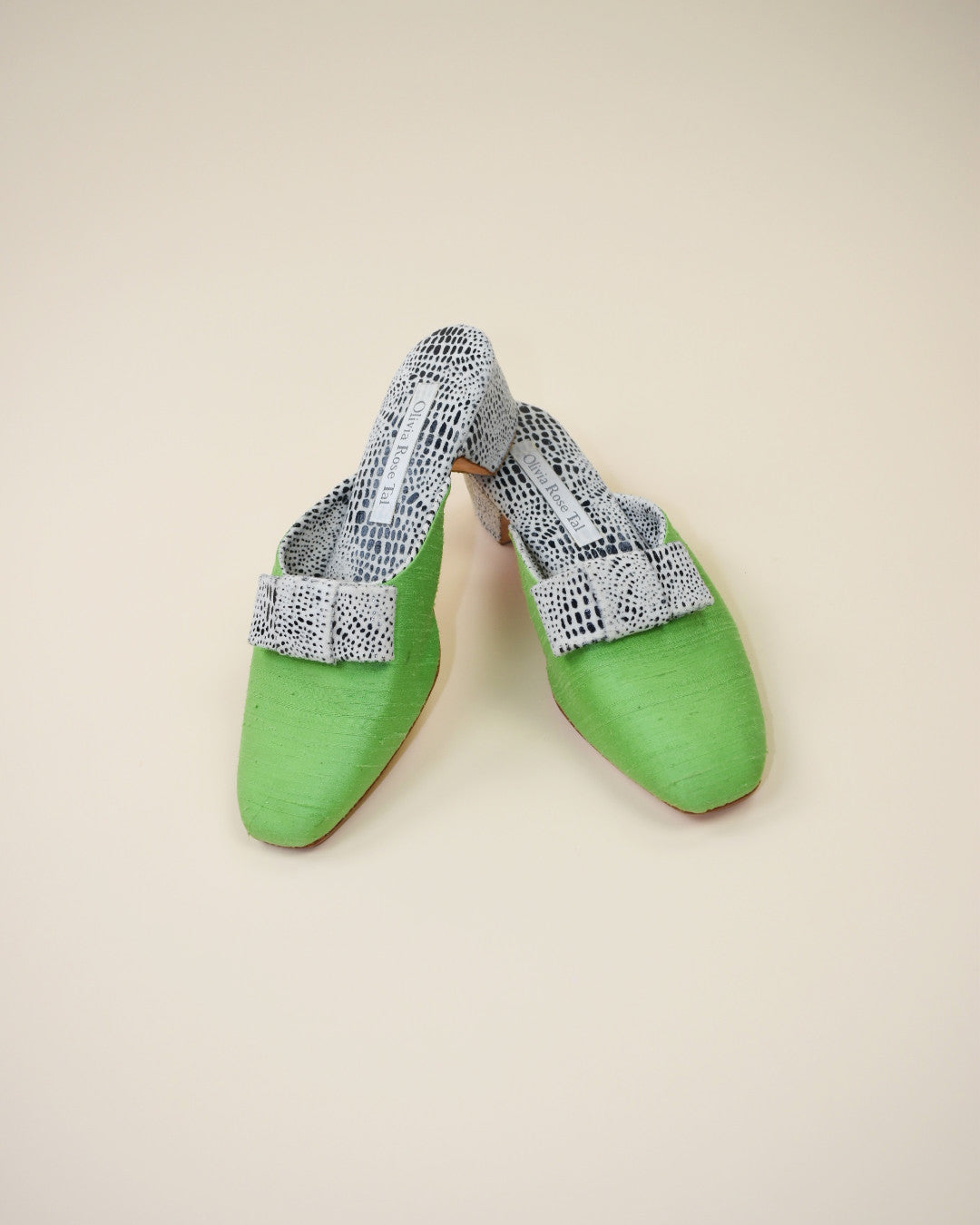 Olivia Rose Tal Silk Mules - Size 8.5