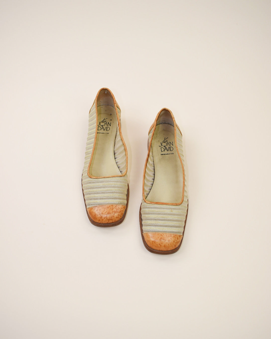 Vintage Joan and David Leather and Mesh Flats - Size 8.5