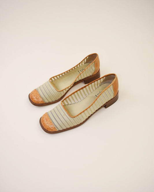 Vintage Joan and David Leather and Mesh Flats - Size 8.5
