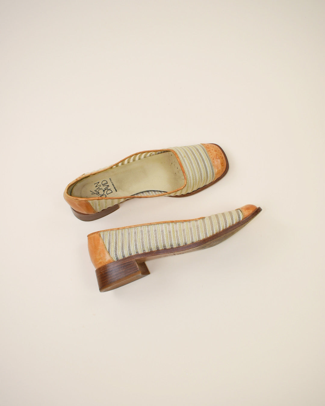 Vintage Joan and David Leather and Mesh Flats - Size 8.5