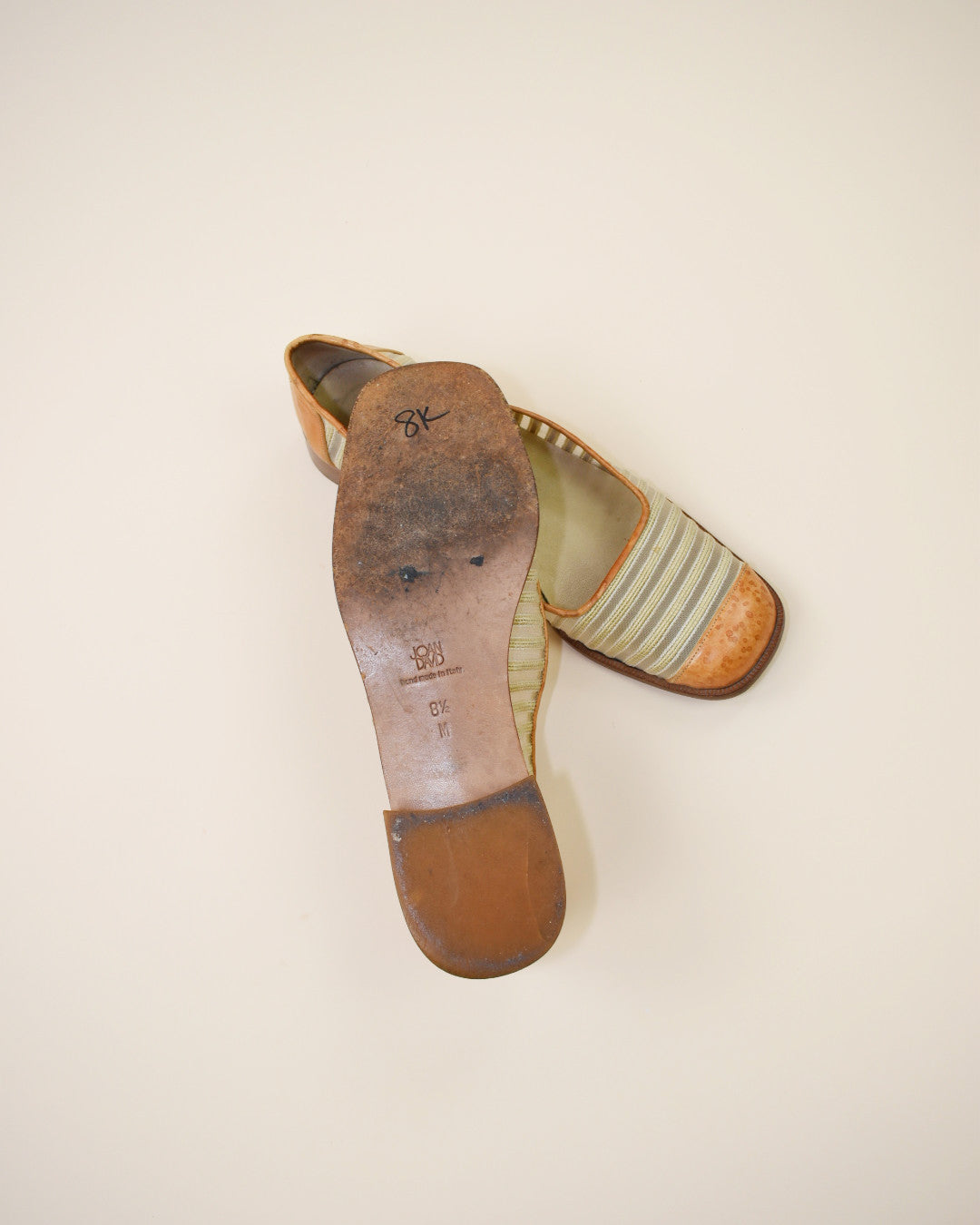 Vintage Joan and David Leather and Mesh Flats - Size 8.5