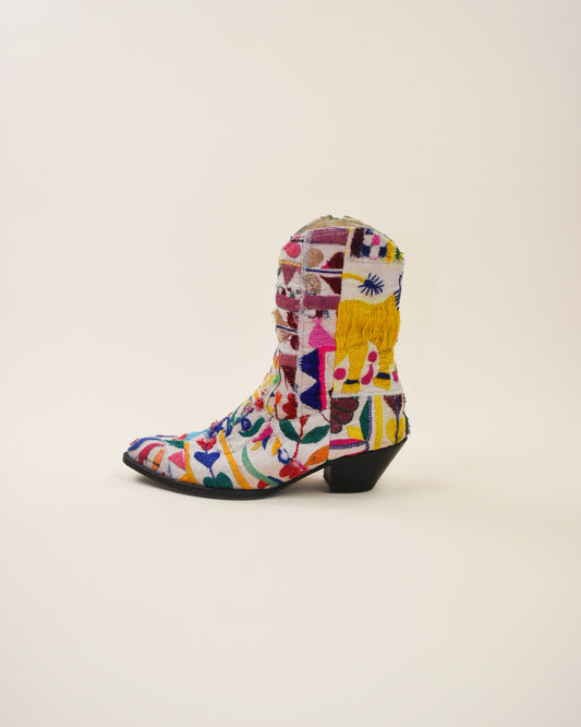 Momo New York Tapestry Western Boots - Size 38, 7.5