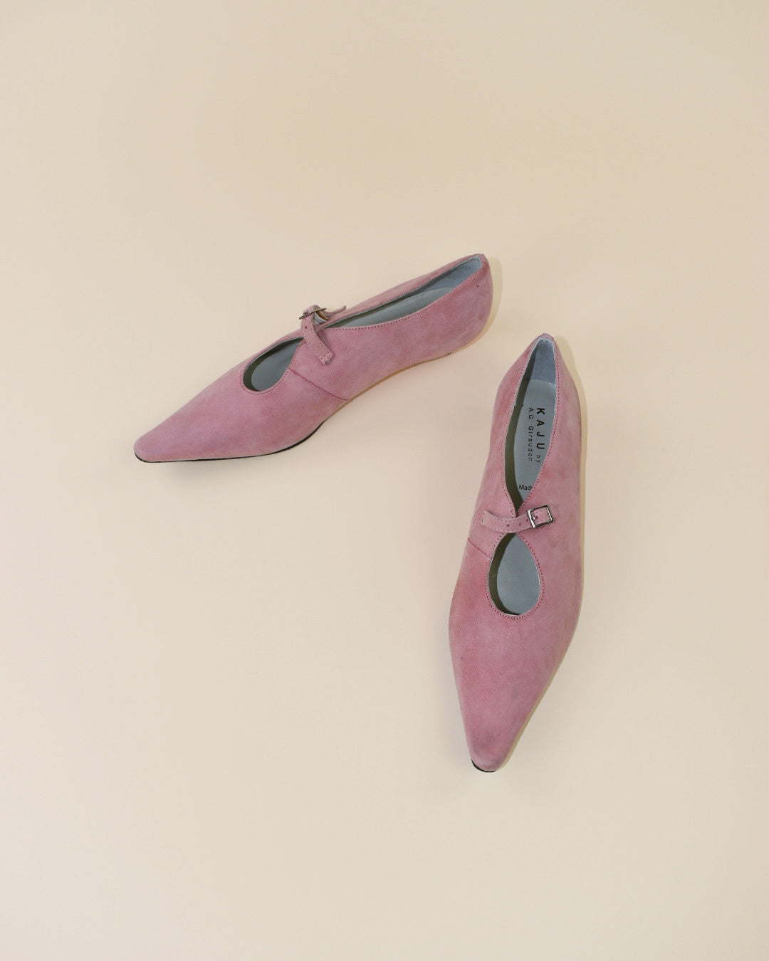 Pink Suede Mary Janes - Size 7.5