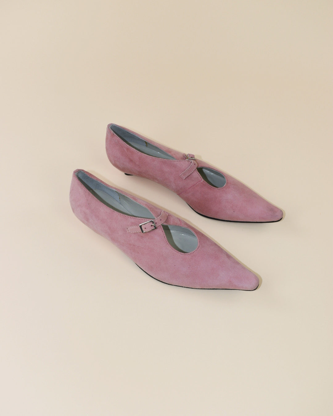 Pink Suede Mary Janes - Size 7.5