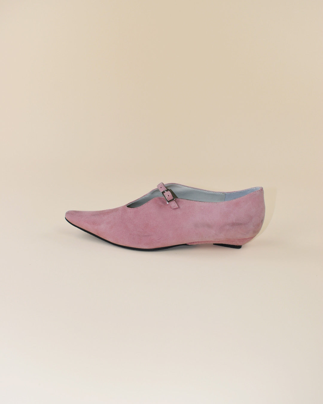 Pink Suede Mary Janes - Size 7.5