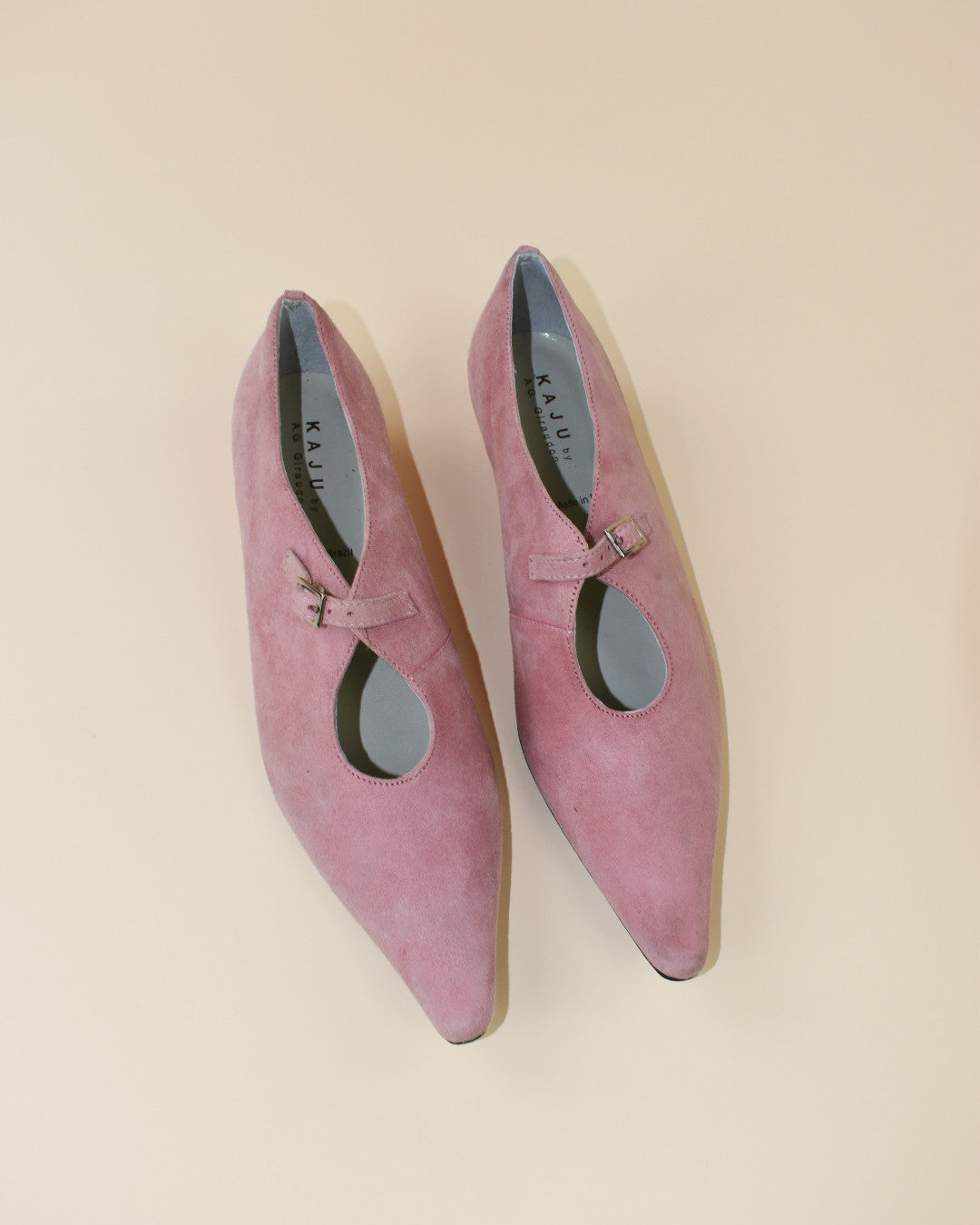Pink Suede Mary Janes - Size 7.5