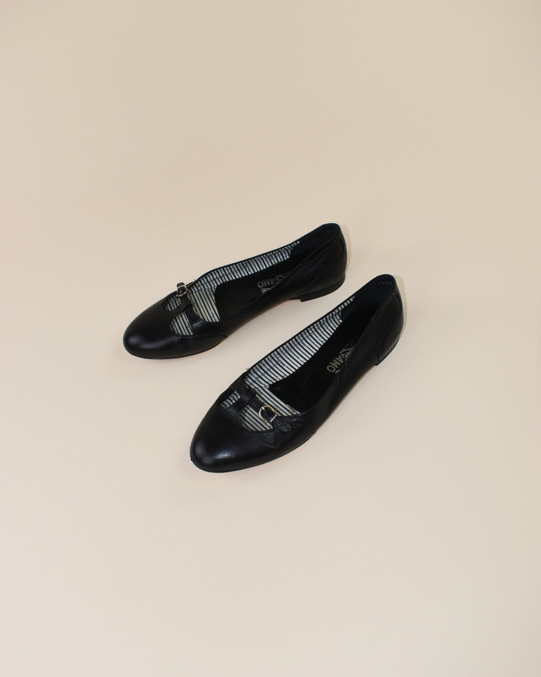 Salvatore Ferragamo Black Mary Jane Flats - Size 8