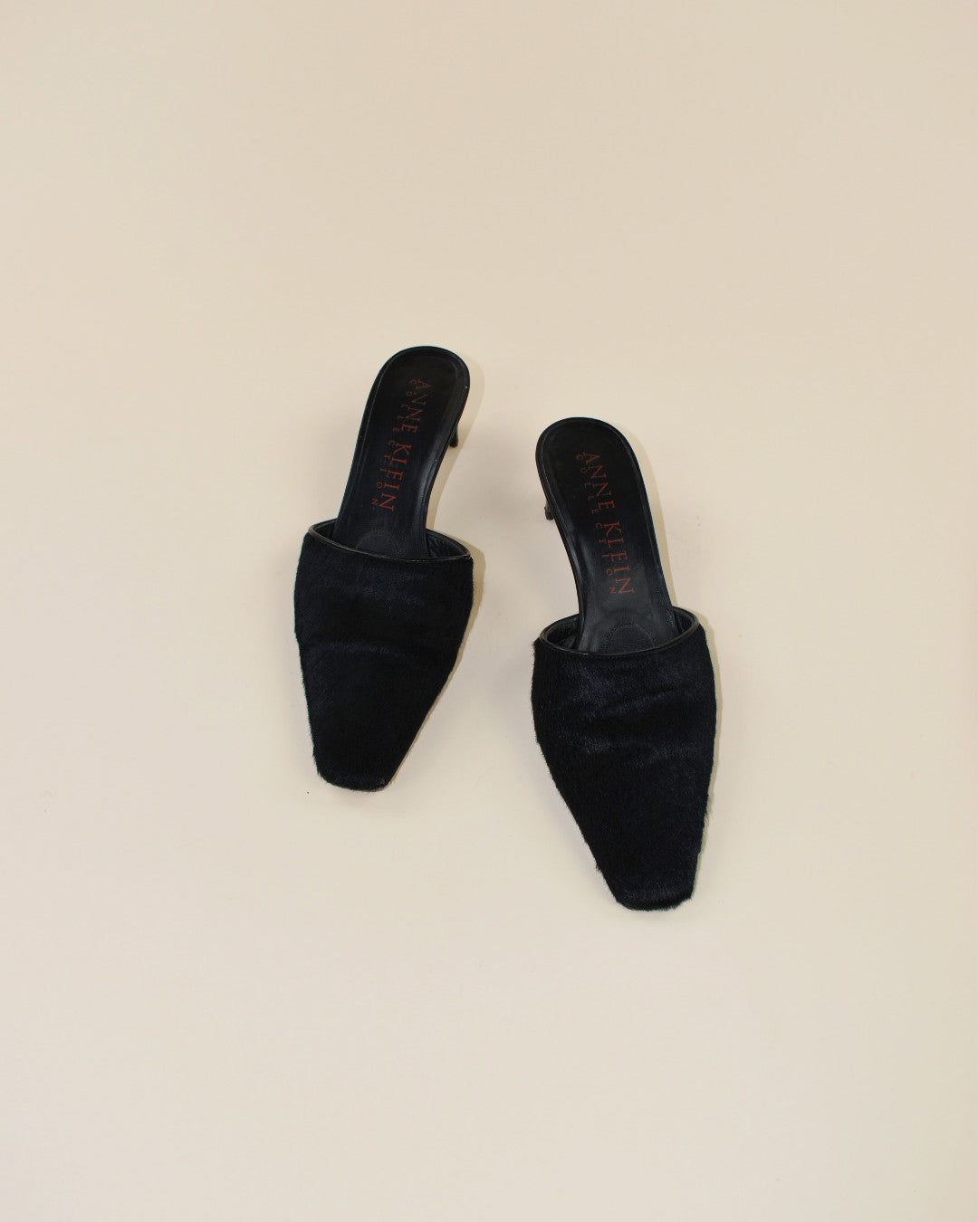 90s Anne Klein Pony Hair Mules - Size 6.5