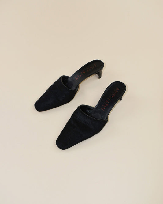 90s Anne Klein Pony Hair Mules - Size 6.5