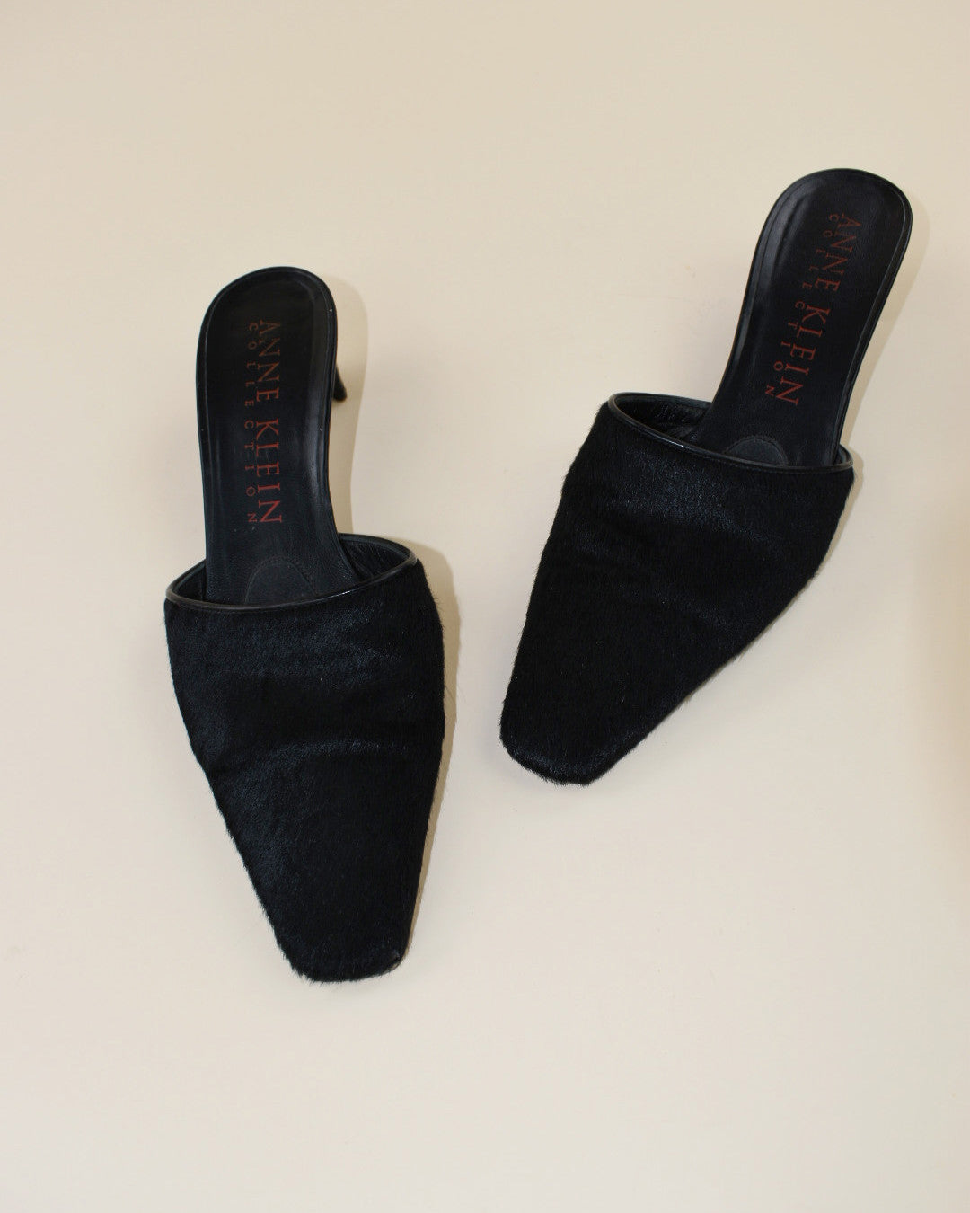 90s Anne Klein Pony Hair Mules - Size 6.5