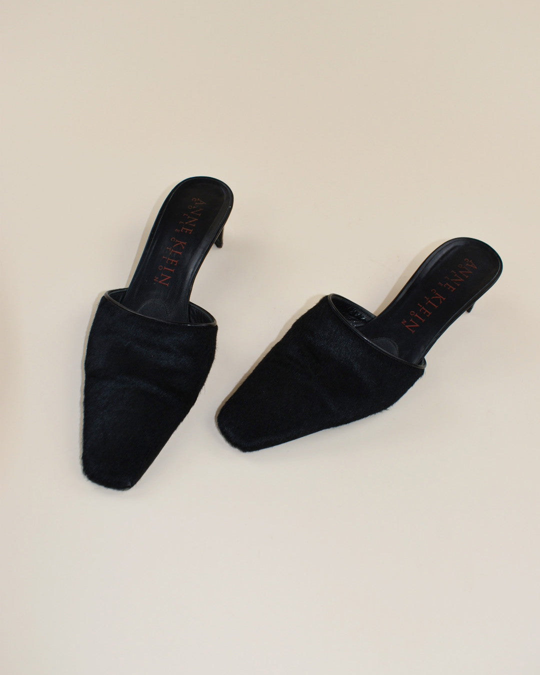 90s Anne Klein Pony Hair Mules - Size 6.5
