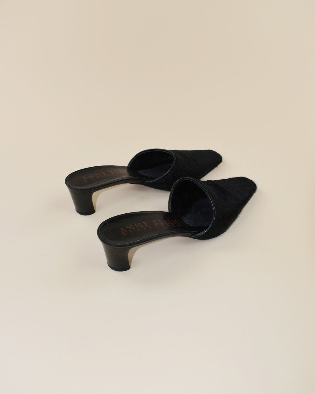 90s Anne Klein Pony Hair Mules - Size 6.5