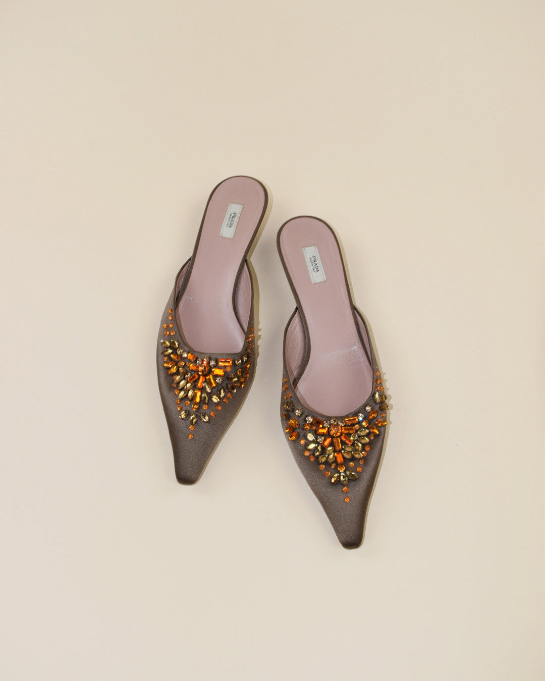 Vintage Prada Jeweled Mules - Size 38.5, 8