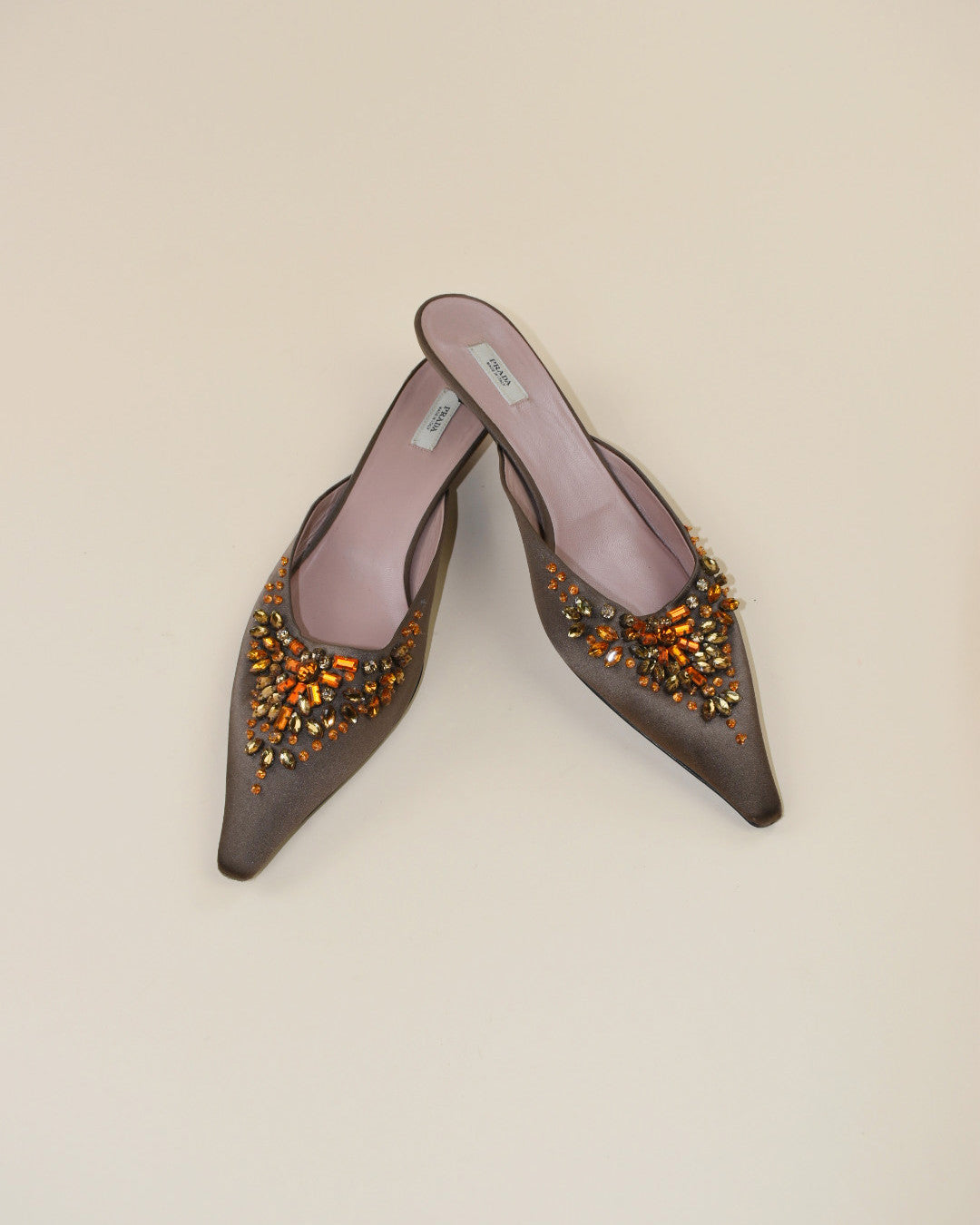 Vintage Prada Jeweled Mules - Size 38.5, 8