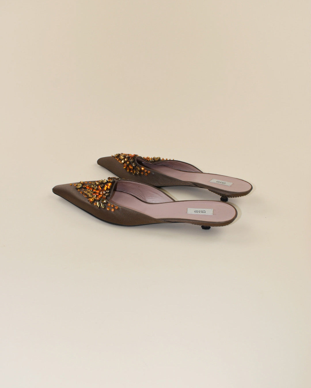 Vintage Prada Jeweled Mules - Size 38.5, 8