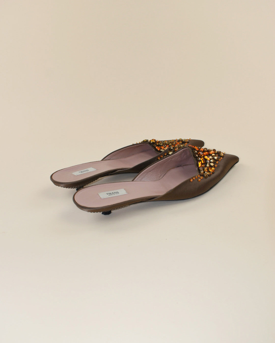 Vintage Prada Jeweled Mules - Size 38.5, 8