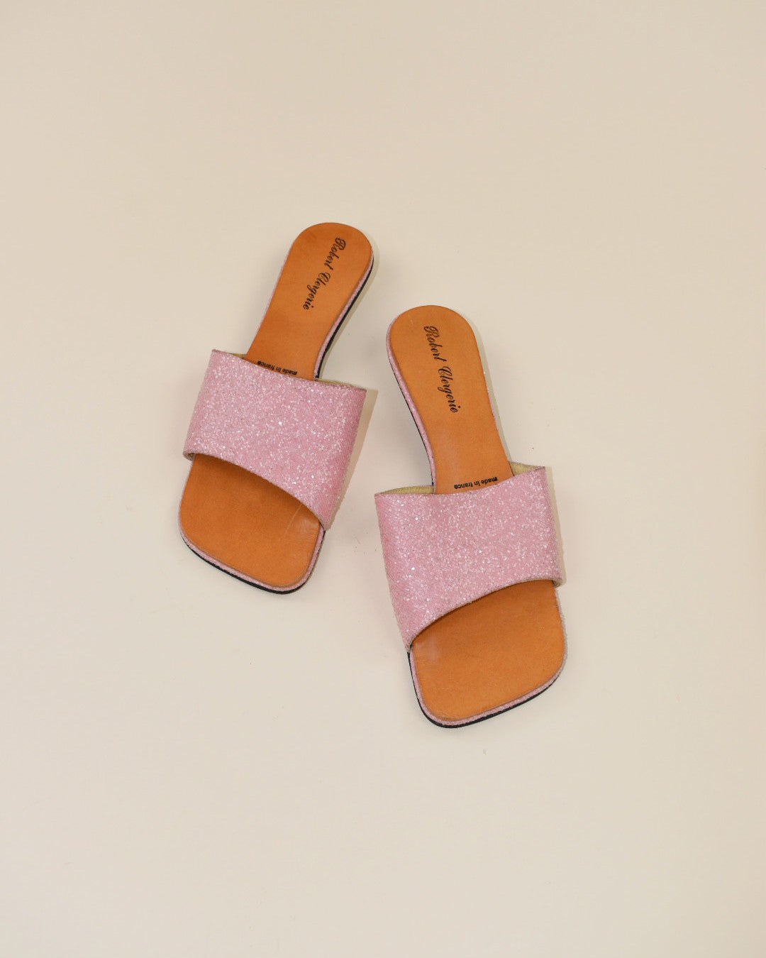Robert Clergerie Pink Sparkle Sandals - Size 7.5