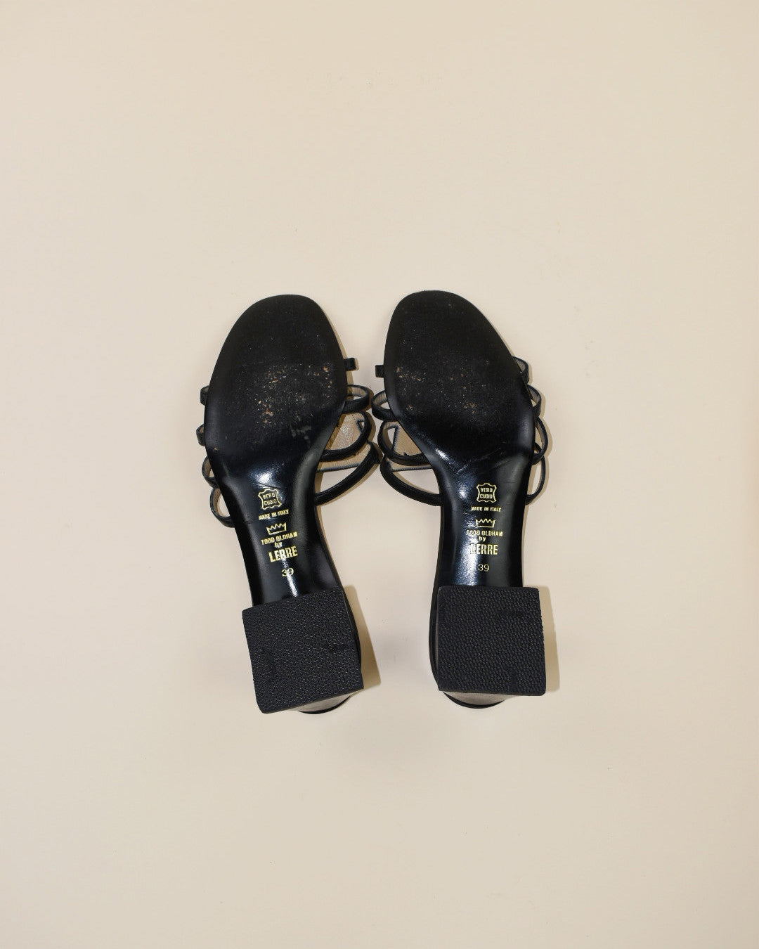 Todd Oldham Black Rhinestone Heels - Size 39, 8.5