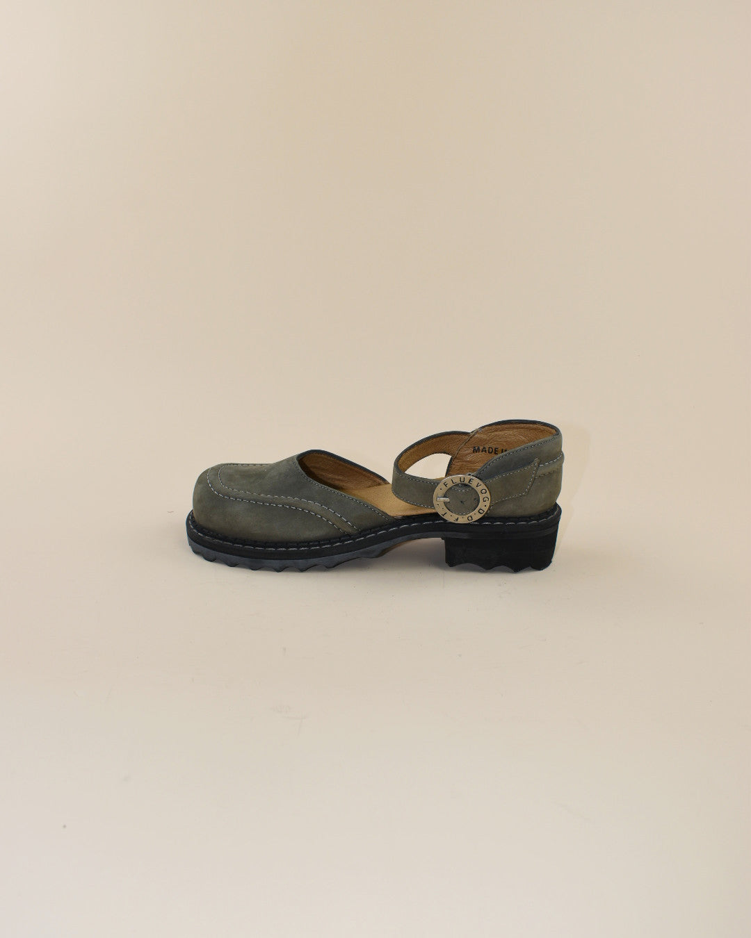 Vintage Fluevog Green Suede Mary Janes - Size 8.5/9