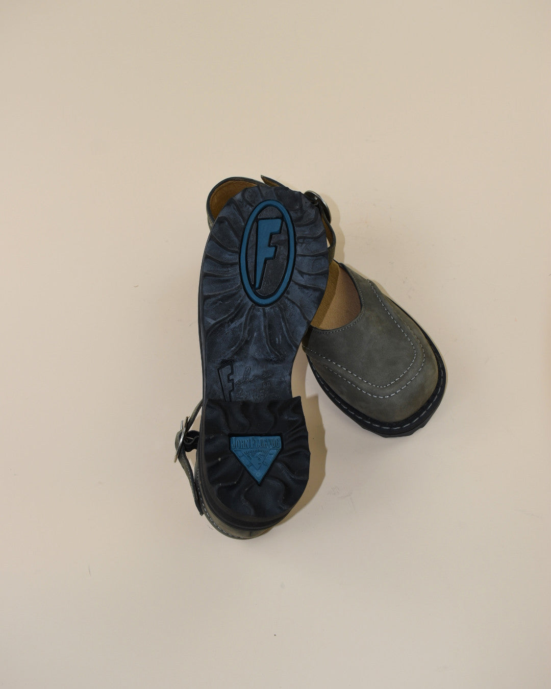 Vintage Fluevog Green Suede Mary Janes - Size 8.5/9